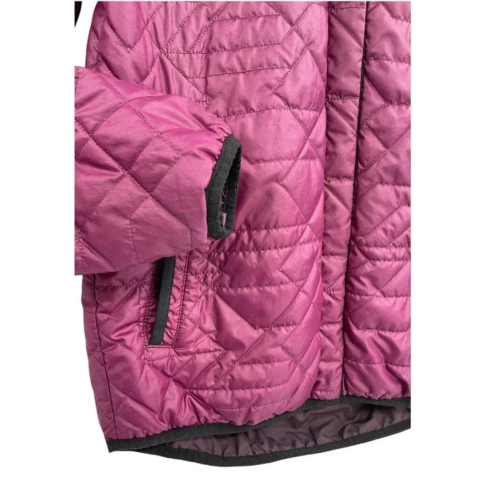 NIKE Women's Bomber Jacket Size XS PrimaLoft Quilted Snap Button 854747-609 Wine - Picture 8 of 11